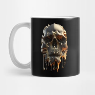 Metallic skull with gold Mug